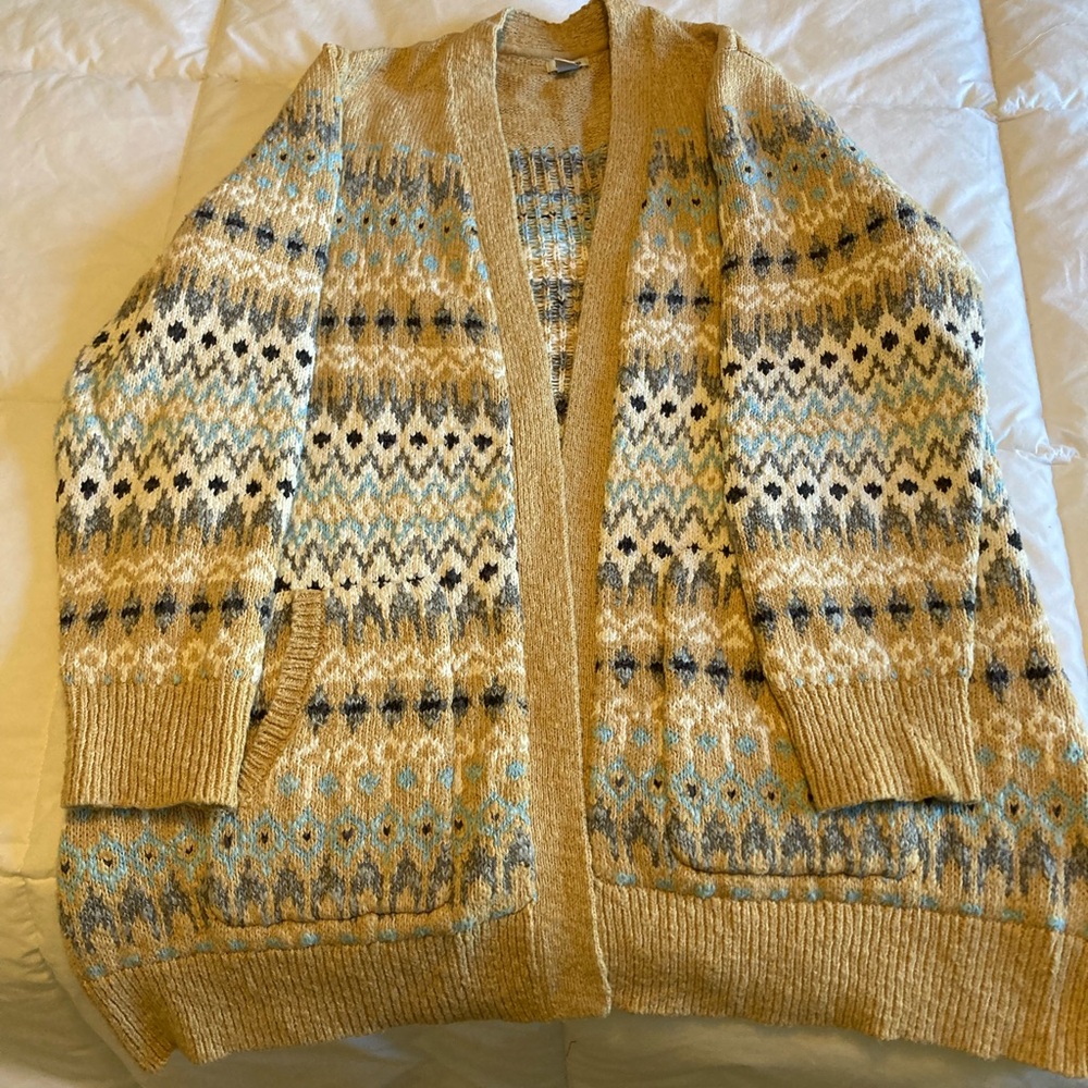 L.L. Bean Fisherman Cotton Ragg Cardigan
